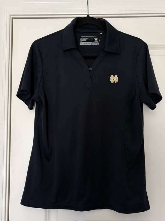Cutter & Buck Tops - Norte Dame Women’s Navy and Gold Performance Short Sleeve Polo